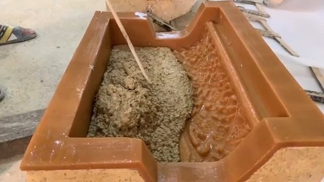 Наполнение форм архитектурным бетоном смотреть онлайн