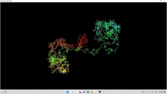 Multi color Line Scramble - Python Turtle (Art) смотреть онлайн
