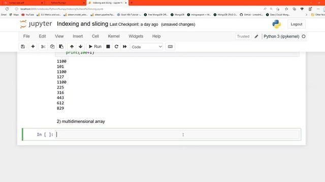 Indexing|| Slicing || Iterating Over Numpy array смотреть онлайн