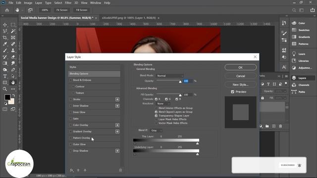 How To Design Social Media Banner - Adobe Photoshop Cc смотреть онлайн