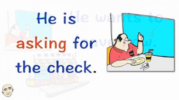 In a Restaurant | 8 Actions in The Present Continuous Form | English Speaking Practice | ESL