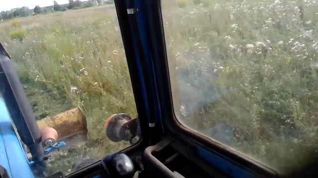 косилка КРР-2,4 по старой траве на неровном поле смотреть онлайн