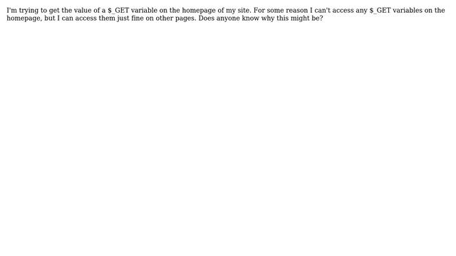 Wordpress: Having problems accessing $_GET values смотреть онлайн