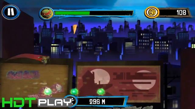 Teenage Mutant Ninja Turtles Rooftop Run - Gameplay (iPhone/iPad) HD смотреть онлайн