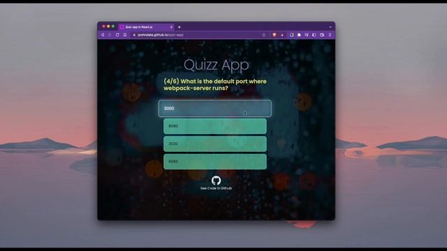 Quiz App React.js смотреть онлайн