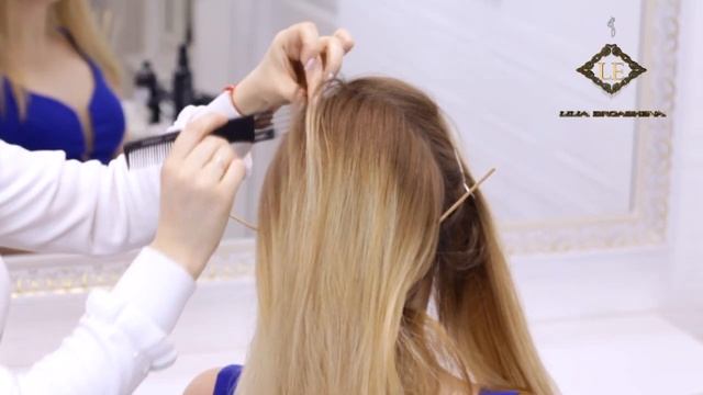 Как сделать объемный хвост.Свадебная прическа смотреть онлайн