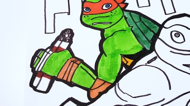 Teenage Mutant Ninja Turtles Coloring Pages | How to Draw TMNT | TMNT Coloring Book смотреть онлайн