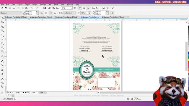 5 DESAIN UNDANGAN pernikahan format corel draw - cdr file free download part 1 смотреть онлайн