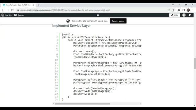 How To Export Data To PDF Using Spring Boot App | Simplest way without using DB. смотреть онлайн