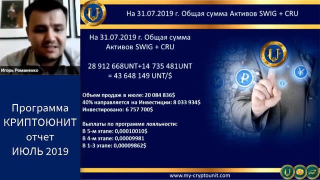 КриптоЮнит - отчет за ИЮЛЬ 2019 смотреть онлайн