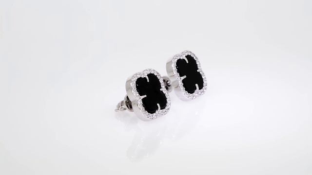 Серебряные серьги с ониксом, артикул 929195ч смотреть онлайн
