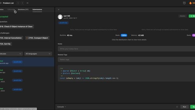 ? об'єктів та масивів. LeetCode 2727. Is Object Empty. Вирішуємо літкод Українською JS смотреть онлайн
