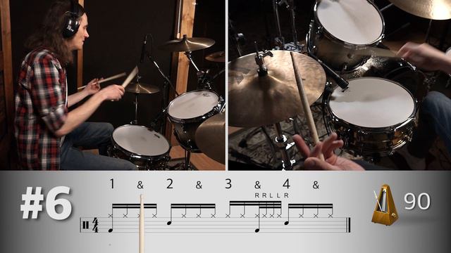 Drum Lesson #1. Five-Stroke Roll, Single-Stroke Five In The Groove.