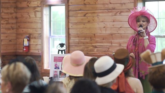 Donna Arp Weitzman speaking at the Mad Hatter's Tea on March 27th, 2018 смотреть онлайн