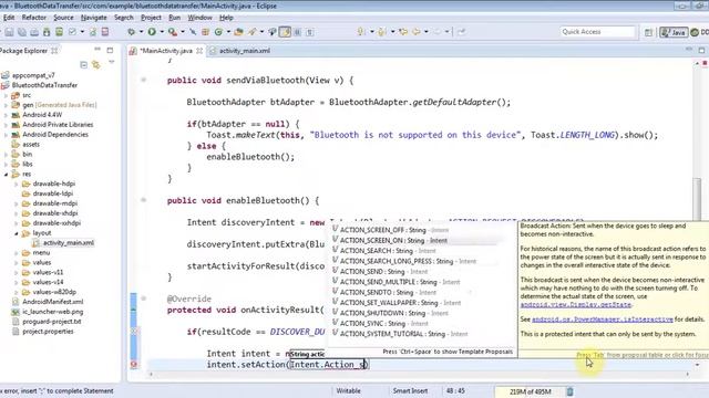 Bluetooth data transfer in android application смотреть онлайн