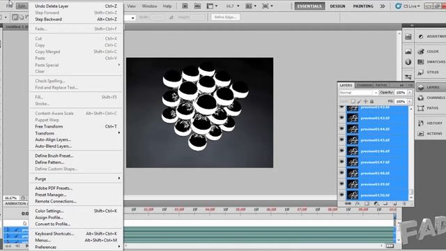 Photoshop Tutorial - How To Make GIF Animation From Image sequences смотреть онлайн
