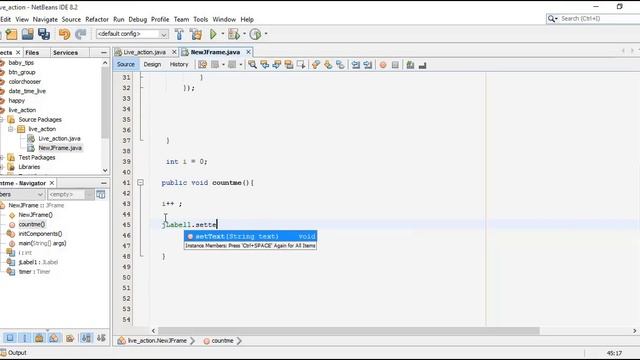 JAVA NetBeans LIVE Action Timer | java for beginners Tutorial смотреть онлайн