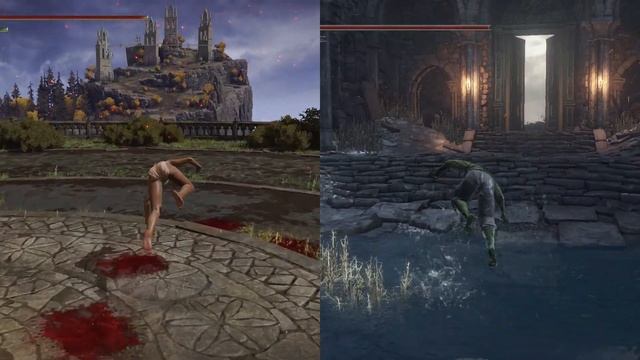 ELDEN RING vs DARK SOULS 3 Roll Comparison смотреть онлайн