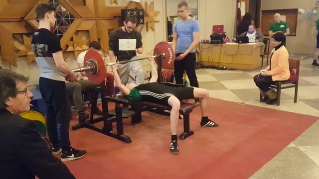 87 Илья Лаптев Жим 3 подход 92,5 кг смотреть онлайн