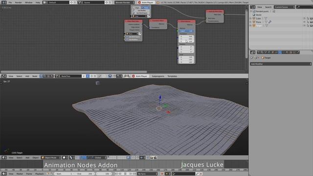 Cube Ocean and Polygon Effects - Animation Nodes Addon for Blender смотреть онлайн