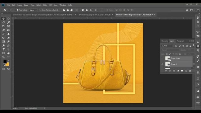 How to Design Ladies Bag for Ads | Social Media Ads Banner | Photoshop CC смотреть онлайн