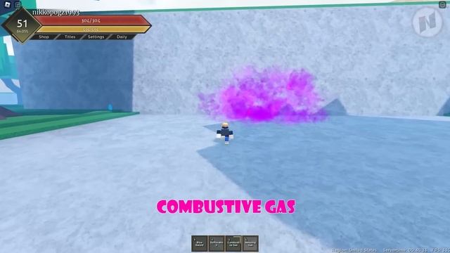 Gas Fruit Showcase Fruit Battlegrounds