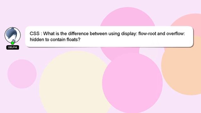 CSS : What is the difference between using display: flow-root and overflow: hidden to contain float смотреть онлайн