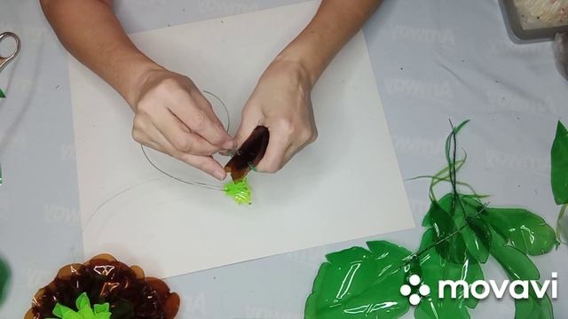 Как сделать Фантазийный ,янтарный цветок? ПЭТ бутылки #МК # смотреть онлайн