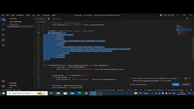 Url Shortner in golang || net/http || golang project for beignner смотреть онлайн