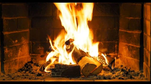 ? Relaxing Fireplace (3 HOURS) With Burning Logs And Crackling Fire Sounds. Fireplace Ambience 4K