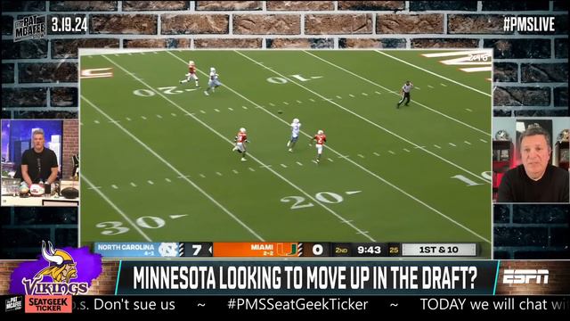 Are The Vikings Preparing To Make A Move For Top 5 Pick & Draft A Top QB? | Pat McAfee Reacts смотреть онлайн
