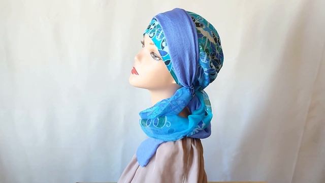 Тюрбан "Фантазия" с лямками и драпировкой Шифон 100%. Артикул 112096 смотреть онлайн