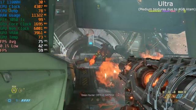 DOOM Eternal - RTX 3050 Ti FPS Test [Acer Nitro 5] смотреть онлайн