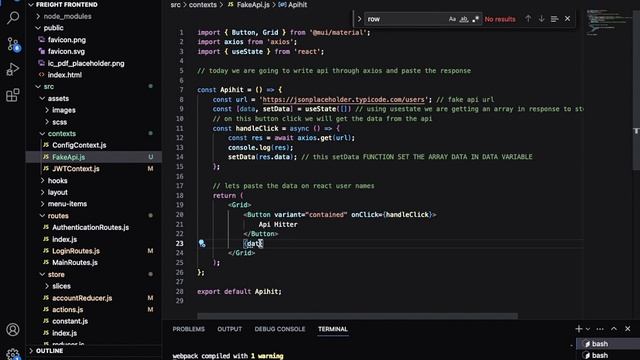 React Tutorial to write an API through axios смотреть онлайн