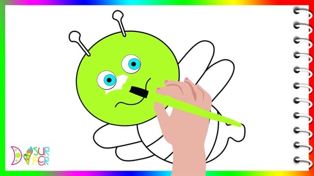 How To Draw a Cute & Beautiful Cartoon Honey Bee ? - Easy Drawing For Kids Step By Step ✍️- Bee Son смотреть онлайн