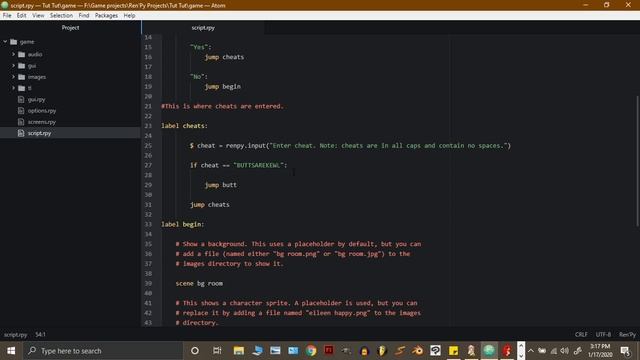 Ren'Py Tutorial - Cheat Codes смотреть онлайн
