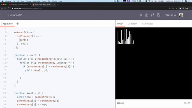Visualising Sorting Algorithm with Svelte animate:flip смотреть онлайн
