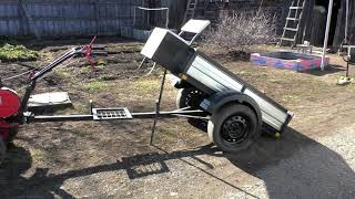 Обзор самодельного Прицепа к мотоблоку ОКА . смотреть онлайн