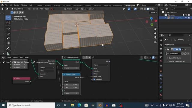 random value node in blender's geometry node explained смотреть онлайн