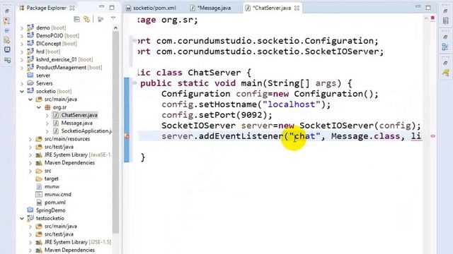 Simple SocketIO with java code chat part1 смотреть онлайн