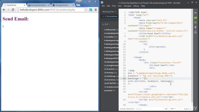 19. Send Emails; Activity Send a styled email in HTML format - PHP смотреть онлайн