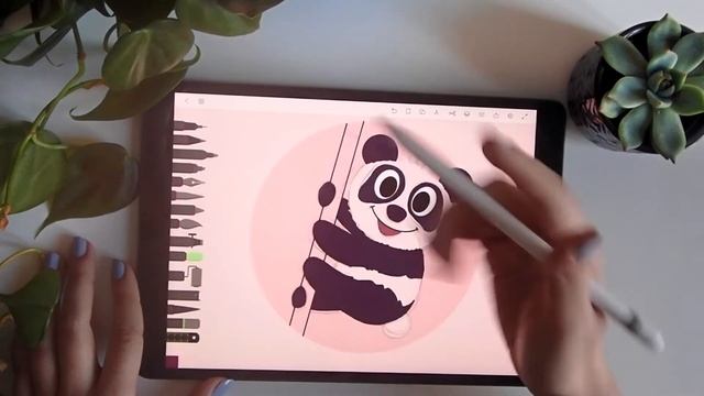 How to draw a panda in Drawing Desk ? смотреть онлайн