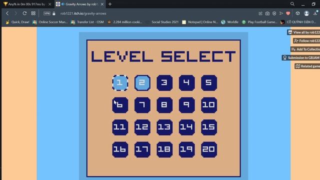 Gravity Arrows speedrun 00:00:910 retimed 00:01:067 смотреть онлайн