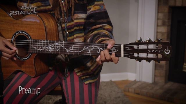 Luna Vineyard Koa Bevel Nylon Guitar with Fishman смотреть онлайн