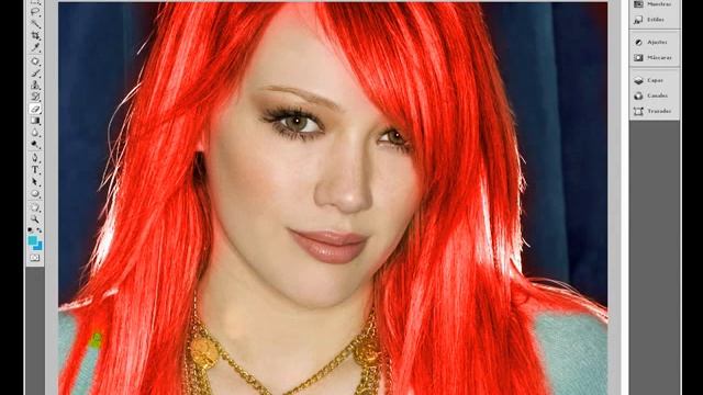 Tutorial como cambiar color de pelo photoshop cs4 en español смотреть онлайн