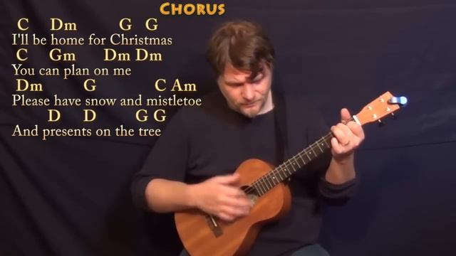 I'll Be Home for Christmas - Bariuke Cover Lesson in C with Chords/Lyrics смотреть онлайн