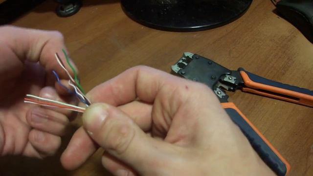 Как обжать витую пару 8 жил /правильный  обжим витой пары