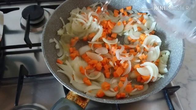 Рис с морковью и луком. смотреть онлайн