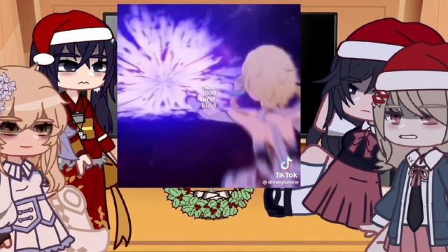 [?] Fandom Girls react to Genshin (lumine) || 2/4 || Merry Christmas♡ || смотреть онлайн