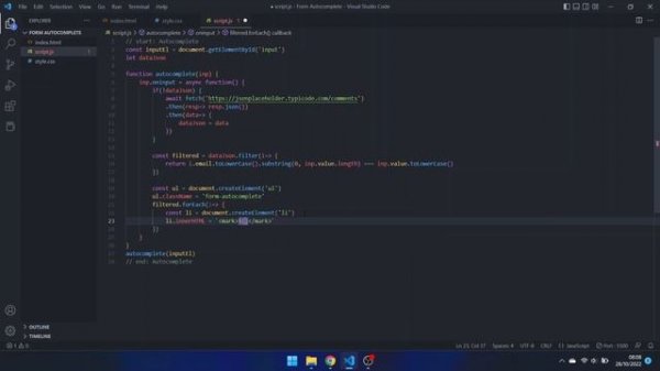 Form Autocomplete With Placeholder - HTML CSS Javascript